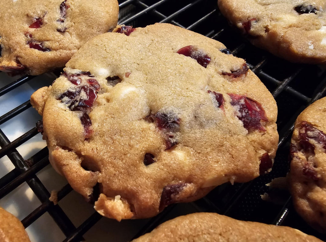 White chocolate chip craisin cookies