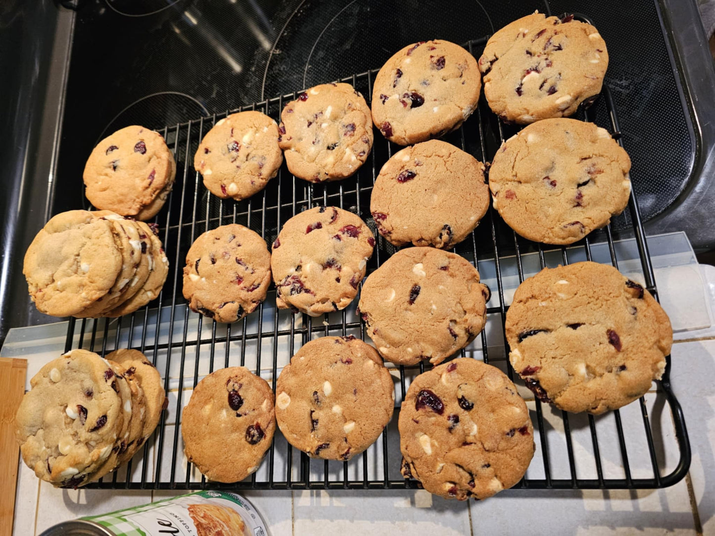 White chocolate chip craisin cookies