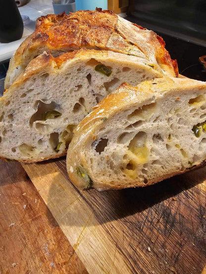 Jalapeño cheddar and chive sourdough