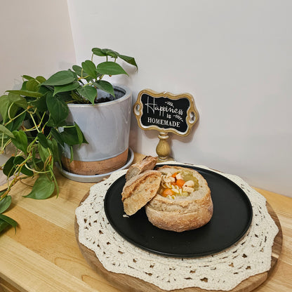 Sourdough Bread Bowls with savory add-ins